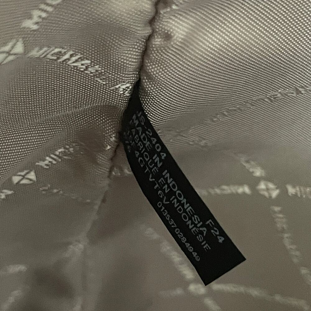 Michael Kors Jet Set Medium Tote | Colorblock MK Logo Pink Burgundy - Picture 7 of 14